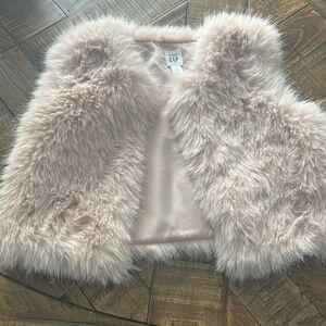GAP Kids Faux Fur Vest - Pink